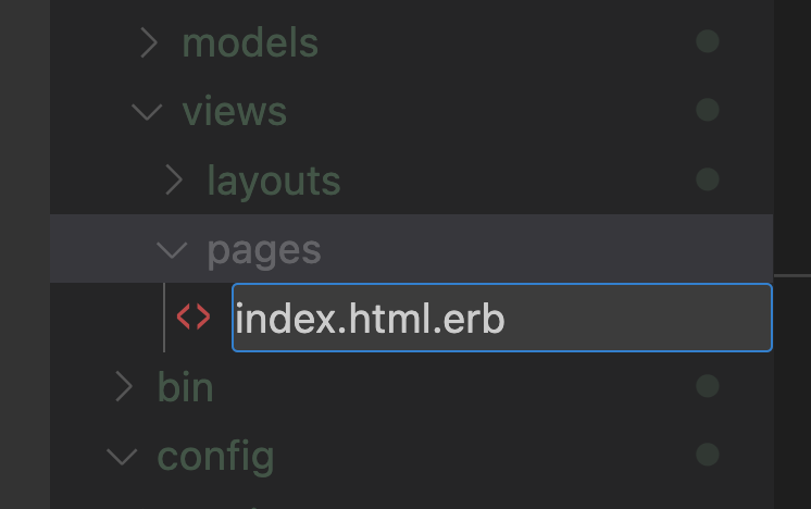 créer un fichier html erb pour rails